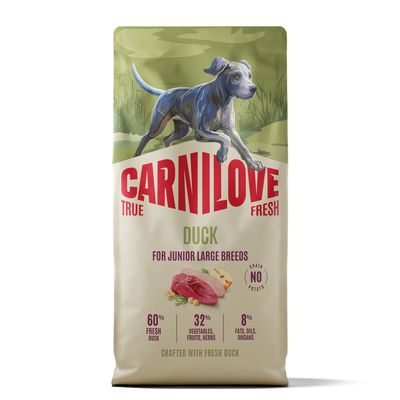 Carnilove True Fresh kaczka junior duże rasy 12 kg
