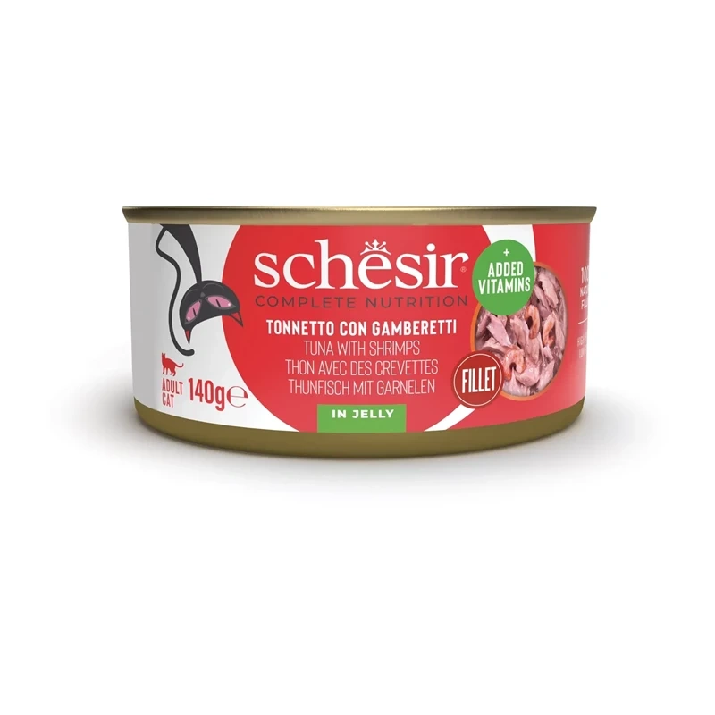 Schesir C&B tuńczyk z krewetkami i ryżem w galaretce adult 140 g