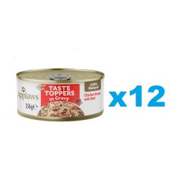 Applaws Taste Toppers kurczak, wołowina adult 156 g × 12