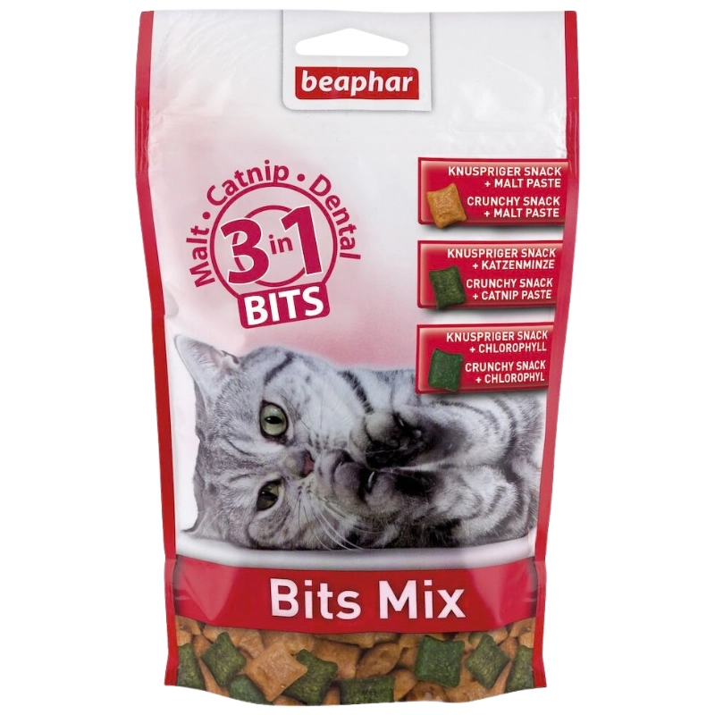 Beaphar Bits Dental Hairball Sensitive mix smaków 150 g