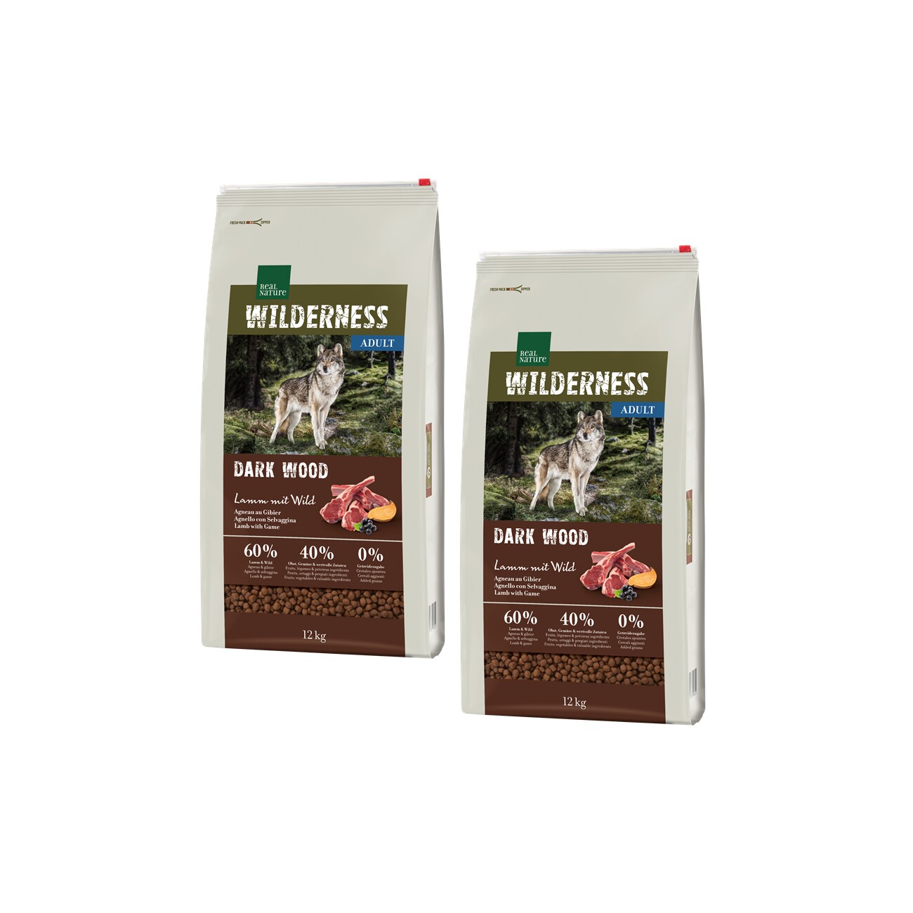 Real Nature Wilderness dziczyzna, jagnięcina adult 12 kg × 2