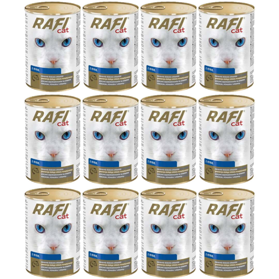 Rafi Cat ryby kawałki adult 415 g × 12