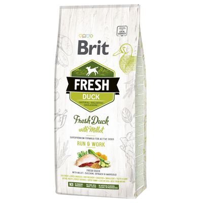 Brit Fresh kaczka z prosem adult 12 kg × 2