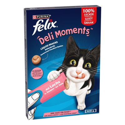 Purina Felix Deli Moments łosoś w sosie adult 10 g × 16