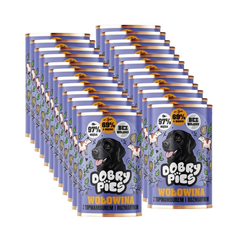 Dobry Pies wołowina adult 400 g × 24