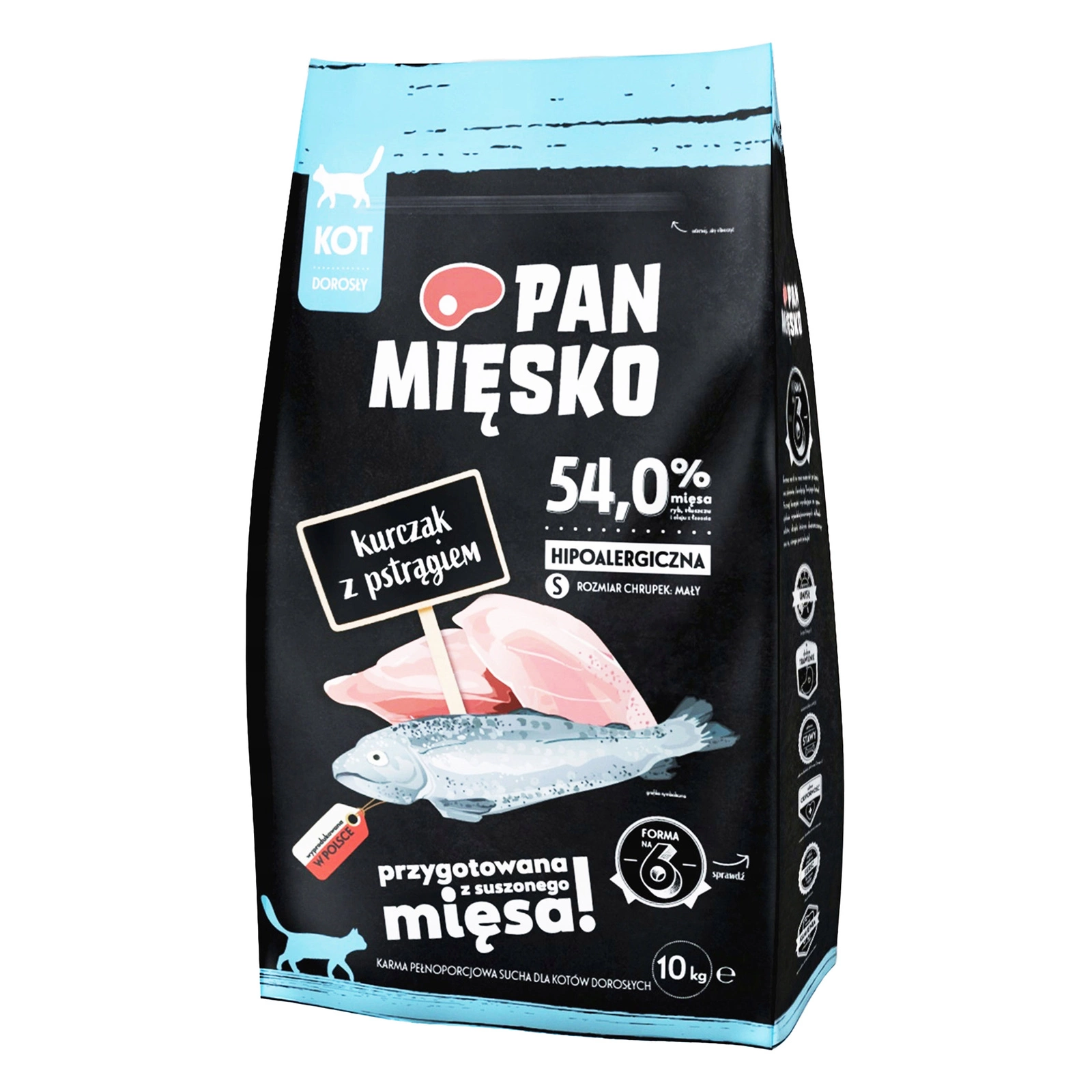 Pan Mięsko kurczak, pstrąg adult 10 kg