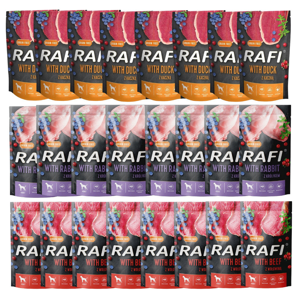 Rafi Premium mix smaków adult 500 g × 24