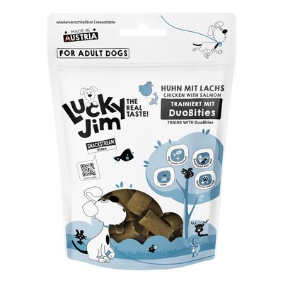 Lucky Jim DuoBities kurczak, łosoś 70 g