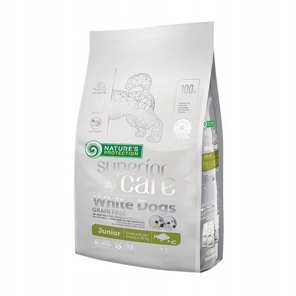 Nature's Protection Superior Care White Dogs biała ryba junior małe rasy 1,5 kg