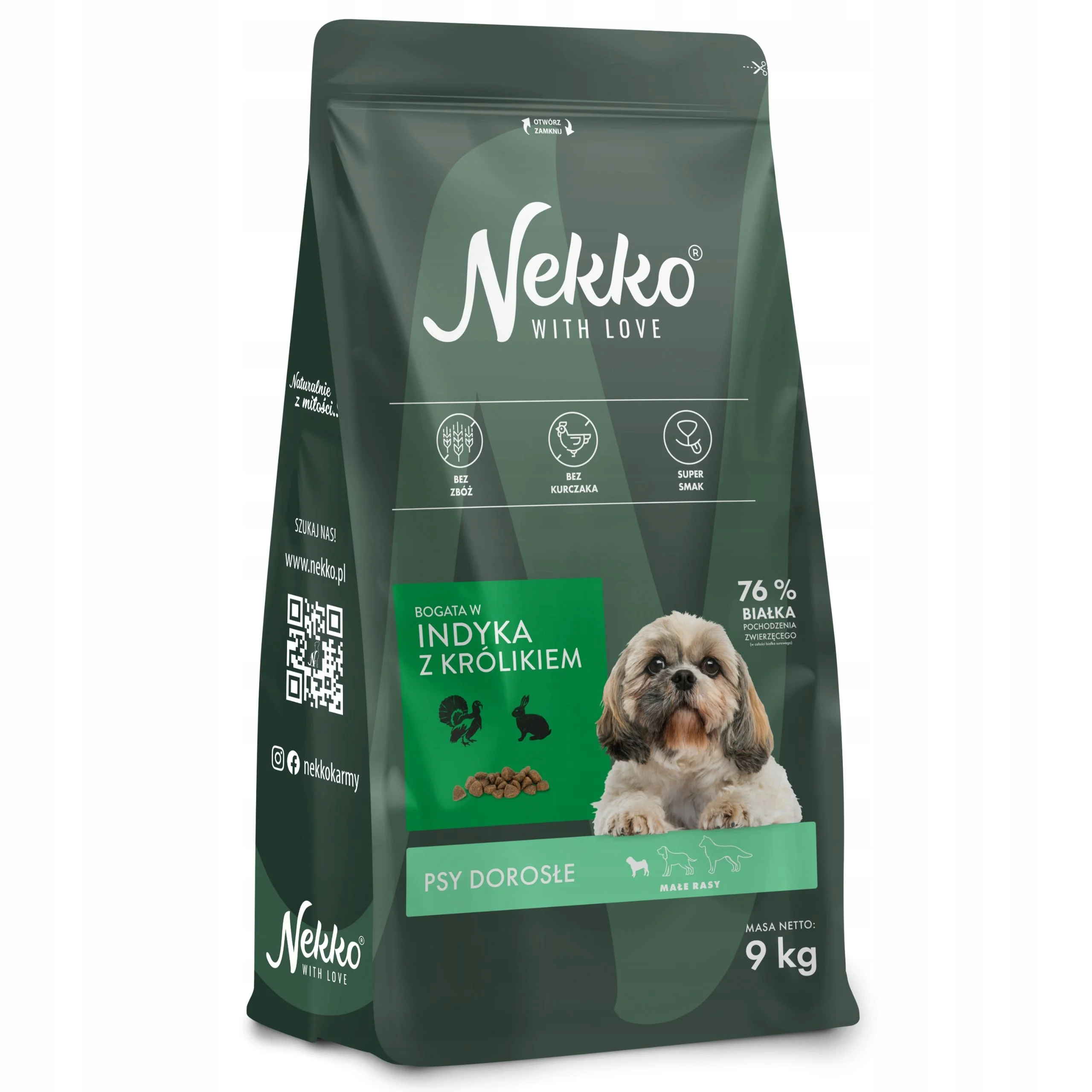 Nekko Gf indyk, królik adult małe rasy 9 kg