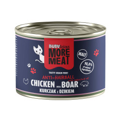 Buba More Meat Hairball dziczyzna, kurczak adult 185 g