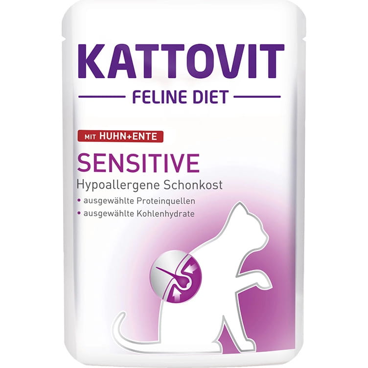 Kattovit Feline Diet Sensitive kurczak, kaczka w sosie 85 g