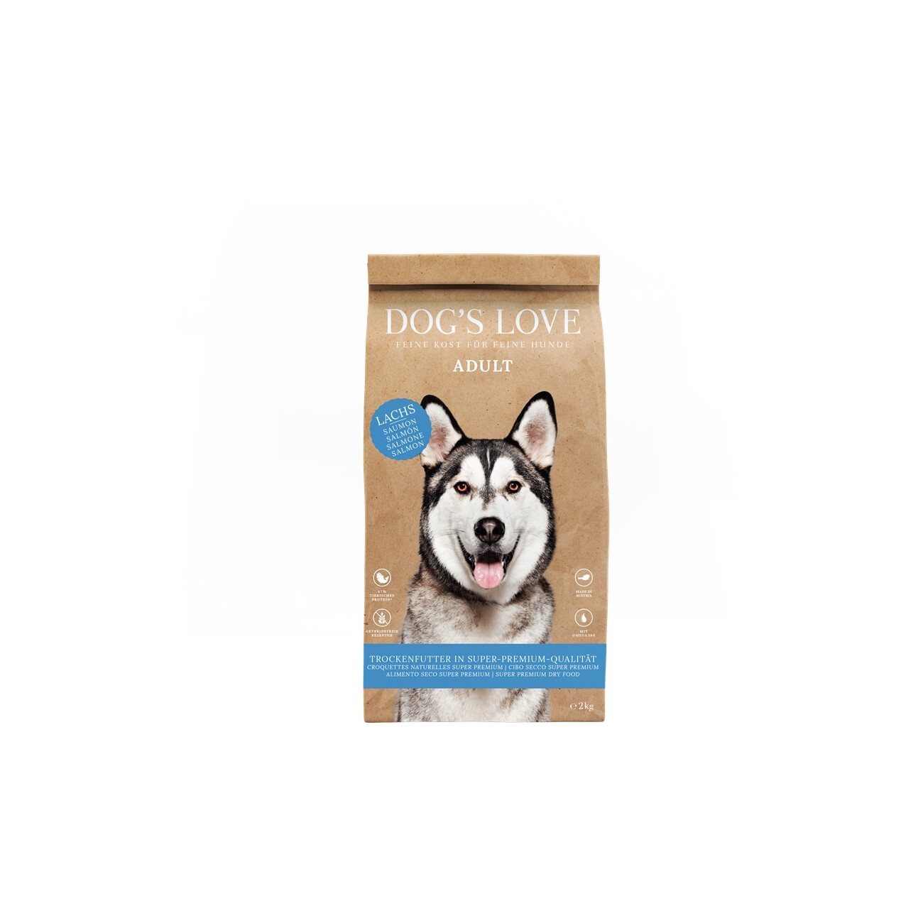 Dog's Love łosoś adult 2 kg