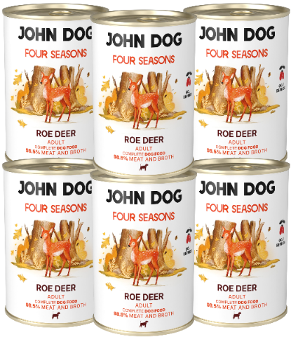 John Dog Four Seasons sarna adult 400 g × 6