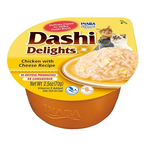 Inaba Dashi Delights kurczak, ser w bulionie 70 g