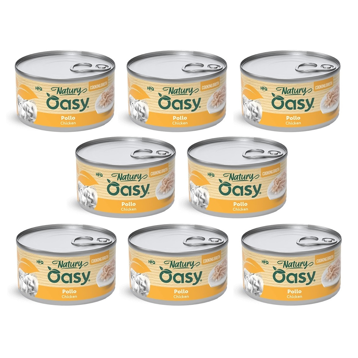 Oasy Natury Cooking Broth kurczak w bulionie adult 85 g × 8
