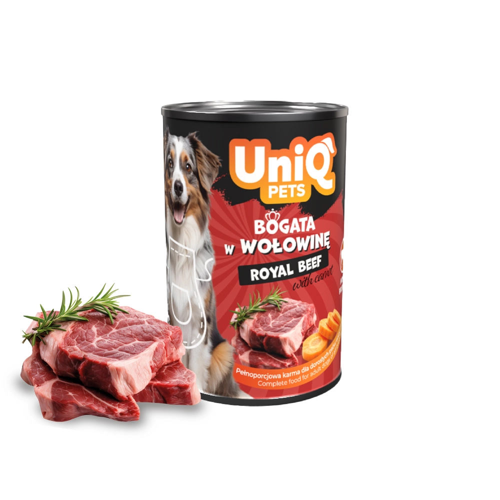 Uniq Pets wołowina adult 375 g