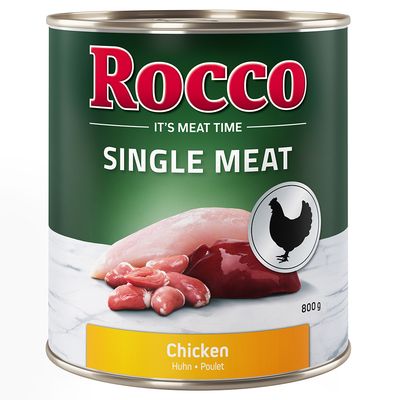 Rocco Single Meat kurczak adult 800 g × 6