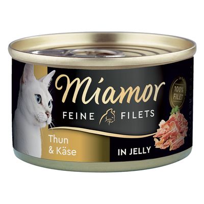 Miamor Feine Filets Sensitive tuńczyk, ser w galaretce adult 100 g × 6
