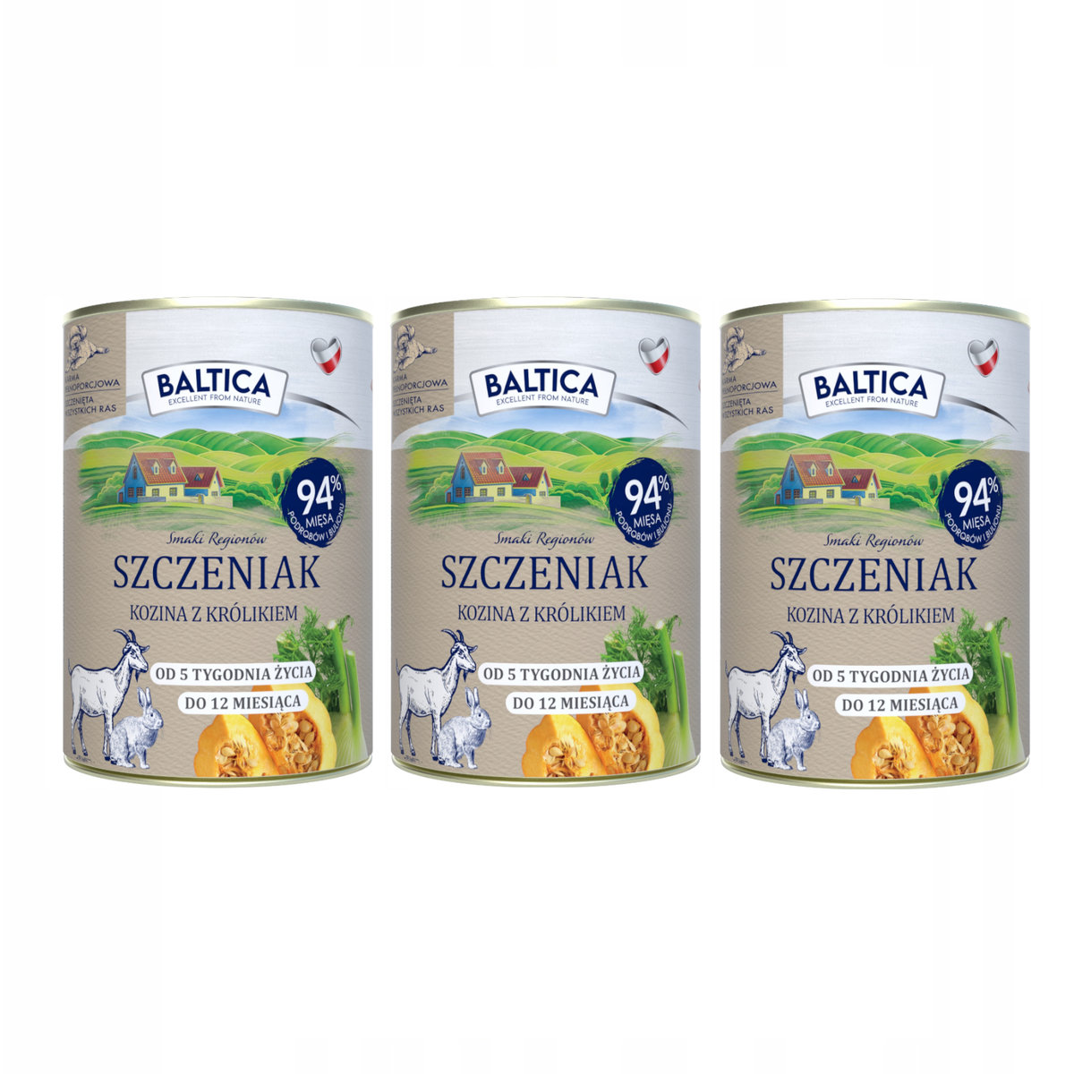 Baltica Smaki Regionów kozina junior 400 g × 3