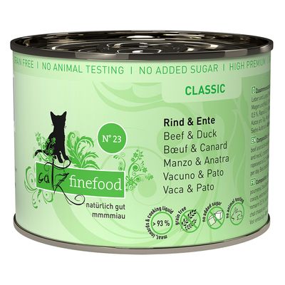 Catz Finefood wołowina z kaczką 200 g × 12