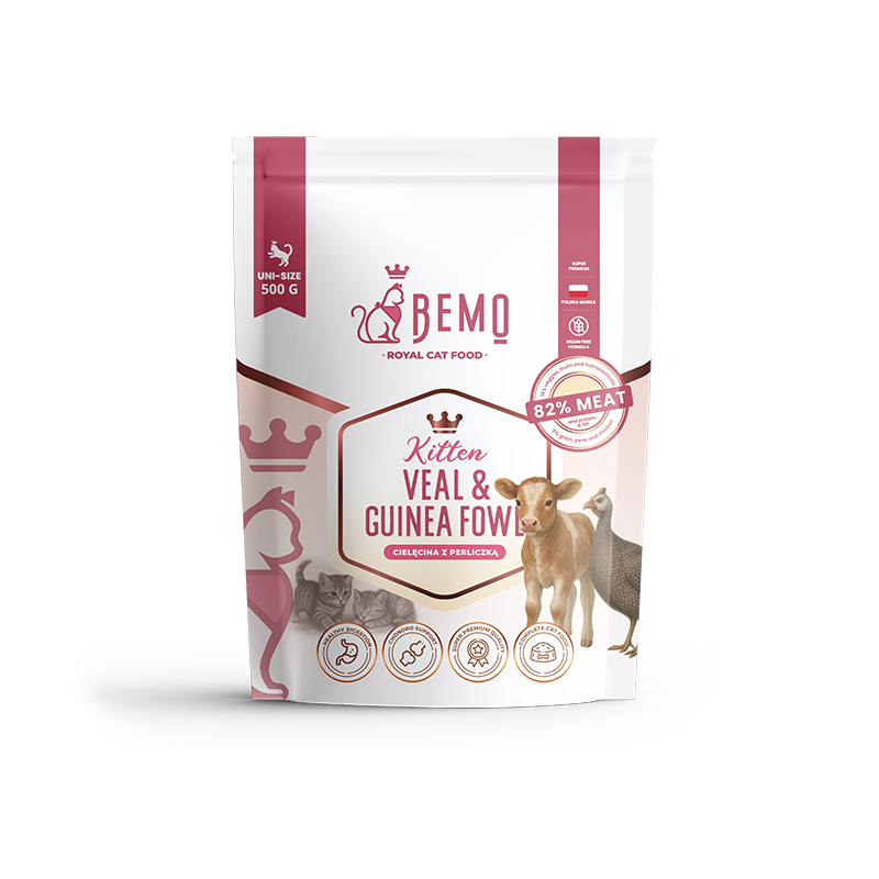 Bemo Kitten Sensitive cielęcina, perliczka kitten 500 g