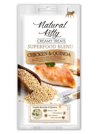 Natural Kitty Creamy Treats kurczak z komosą ryżową 12 g × 4