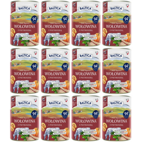 Baltica Smaki Regionów Mono wołowina adult 400 g × 12