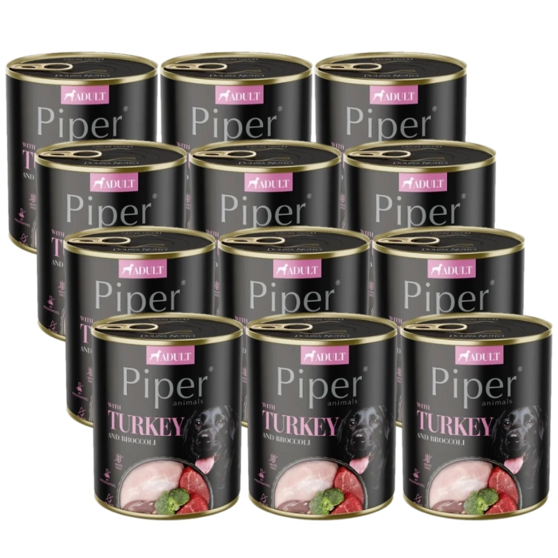 Piper indyk, brokuły adult 800 g × 12