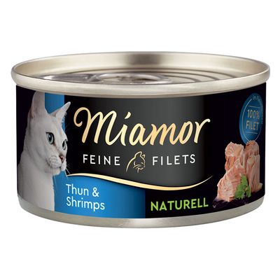 Miamor Feine Filets Sensitive krewetki, tuńczyk w bulionie 80 g × 24