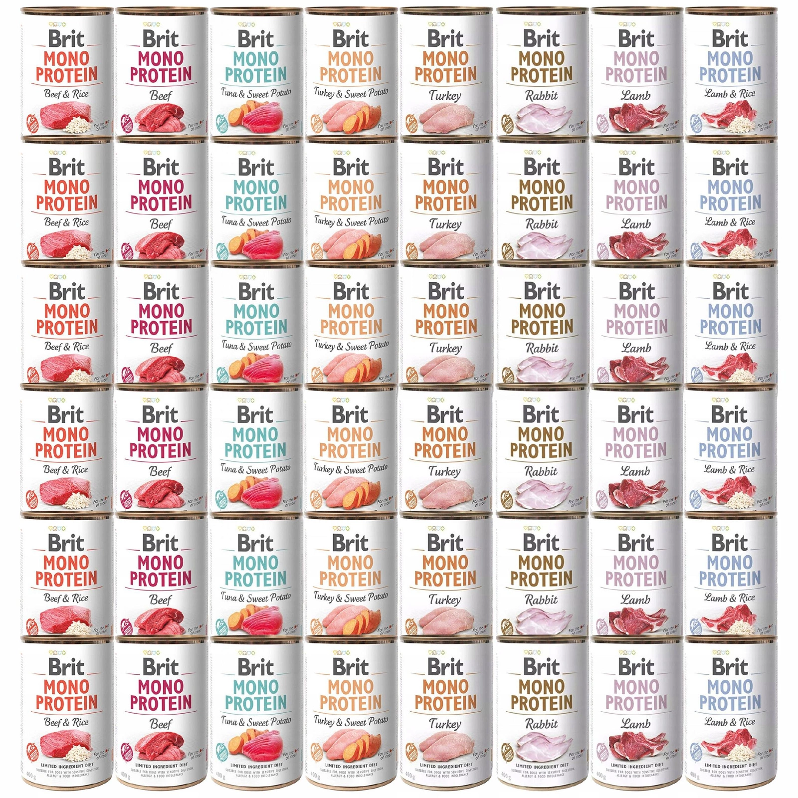 Brit Mono Protein mix smaków 400 g × 48