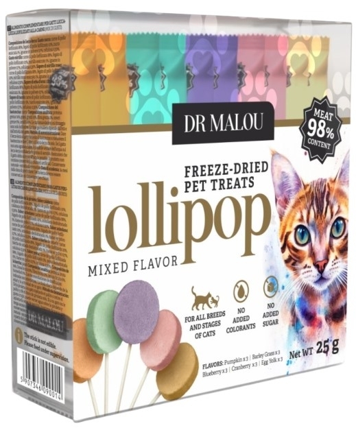 Dr Malou Lollipop mix smaków 25 g