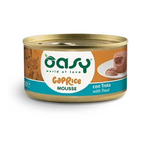 Oasy Caprice Digestive Skin & Coat pstrąg pasztet adult 85 g