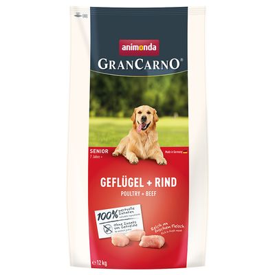Animonda GranCarno drób, wołowina senior 12 kg × 2