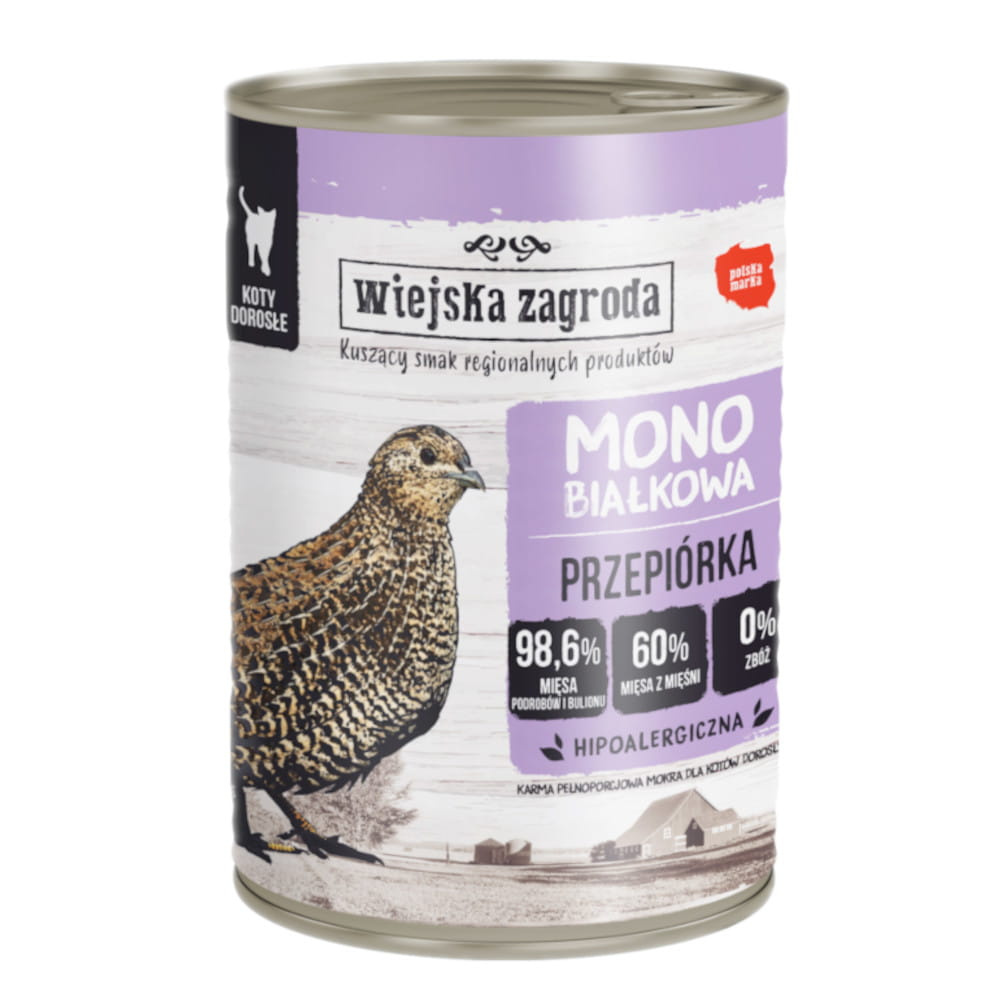 Wiejska Zagroda Monobiałkowa przepiórka w sosie adult 400 g