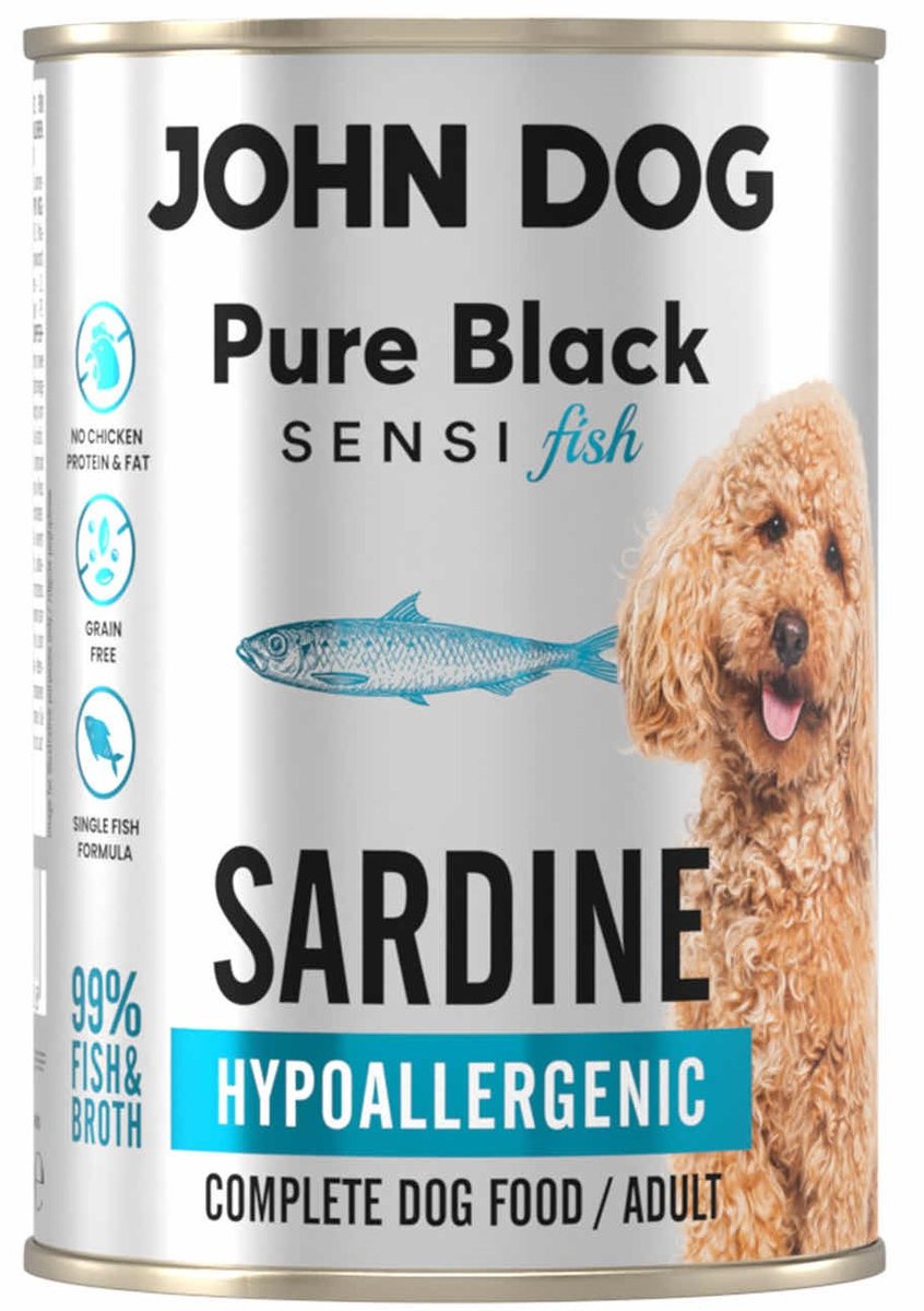John Dog Pure Black sardynka adult 400 g
