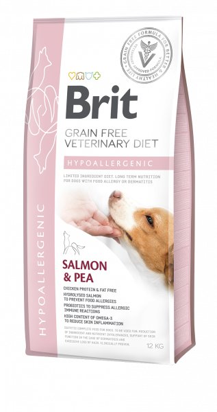 Brit Veterinary Diet Hypoallergenic łosoś dla dorosłych psów 2 kg