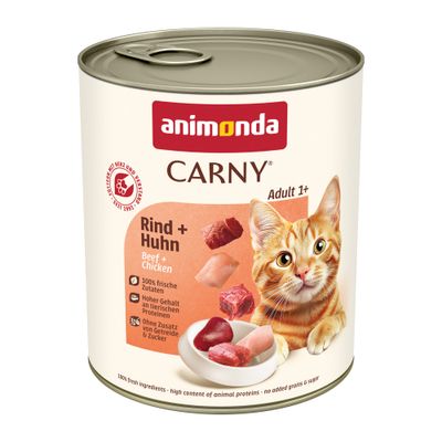 Animonda Carny Sensitive kurczak, wołowina w bulionie adult 800 g × 6
