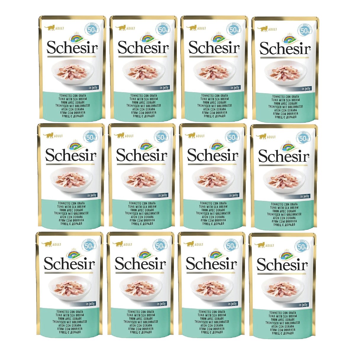 Schesir tuńczyk, dorada w galaretce adult 50 g × 12