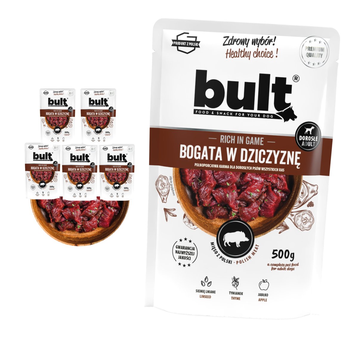 Bult Mielonka dziczyzna adult 500 g × 6