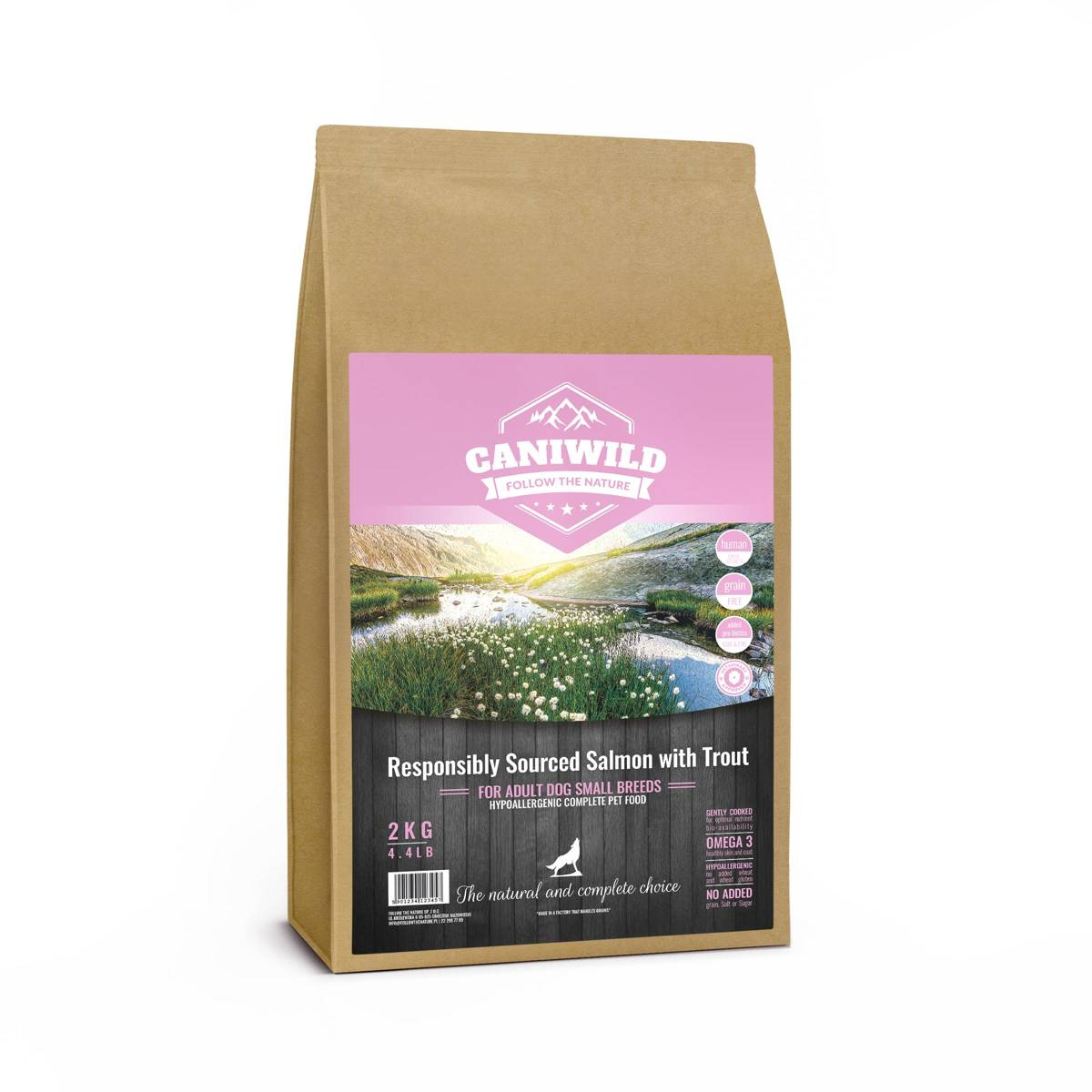 Caniwild Responsibly Sourced pstrąg, łosoś adult małe rasy 2 kg