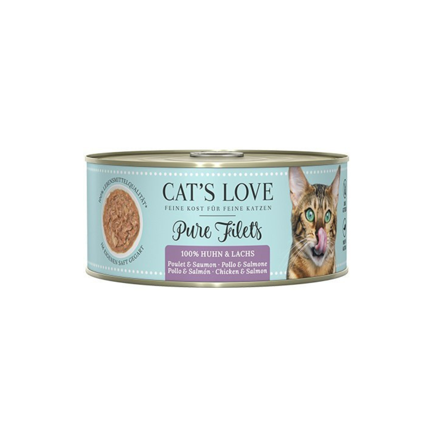 CAT'S LOVE Filet Pur kurczak, łosoś kawałki 100 g