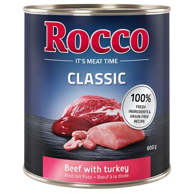 Rocco Classic indyk, wołowina adult 800 g × 6