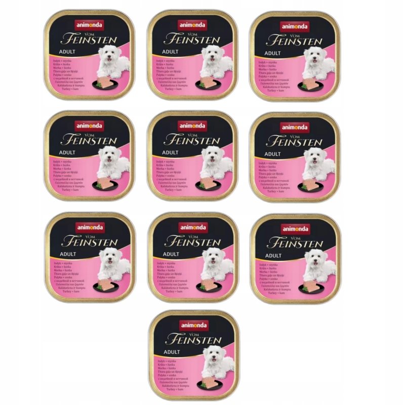 Animonda Vom Feinsten indyk, szynka adult 150 g × 10