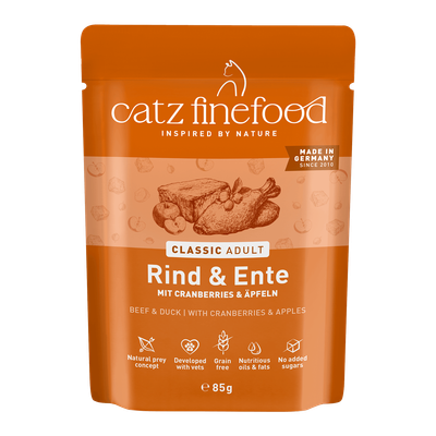 Catz Finefood kaczka, wołowina pasztet 85 g × 64