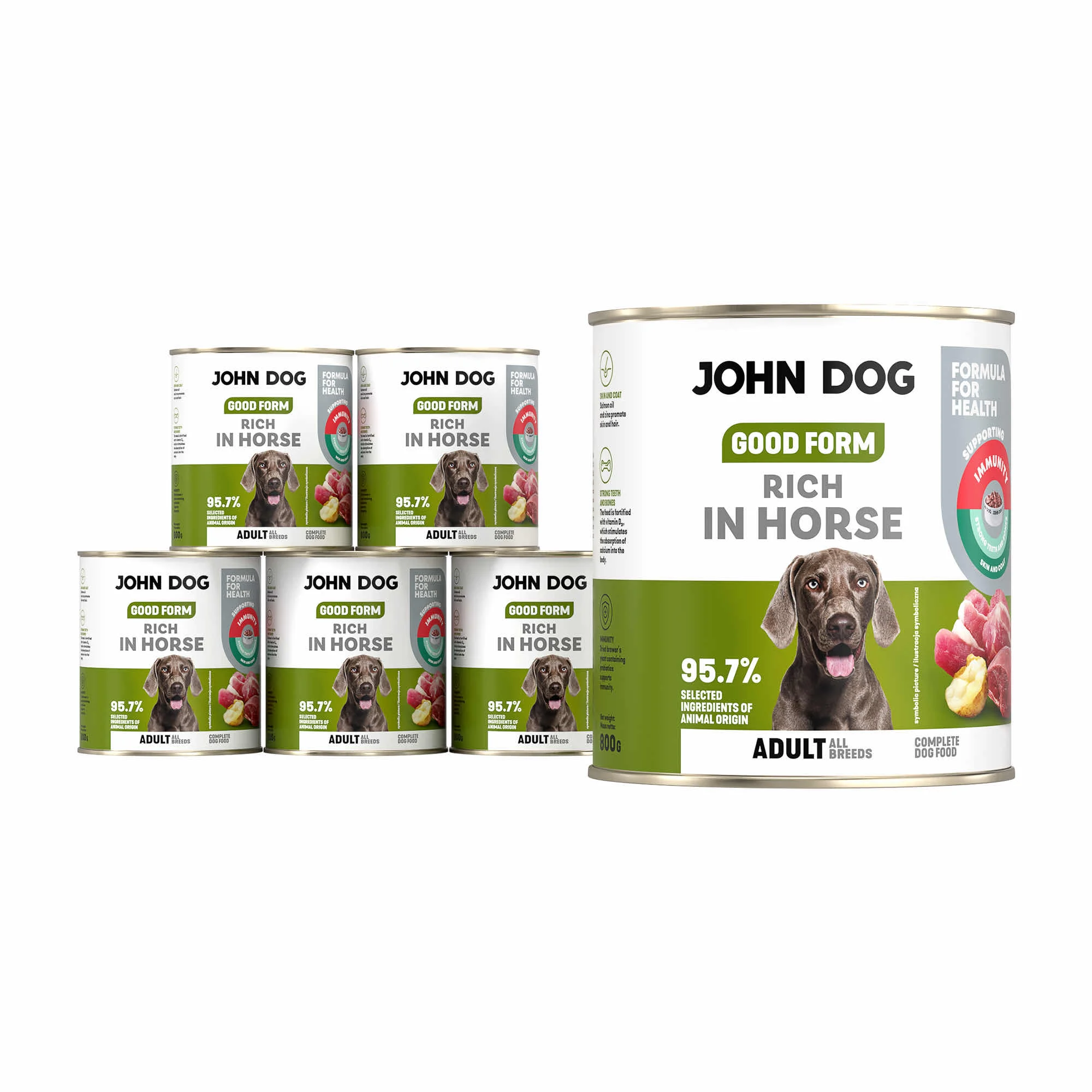 John Dog Good Form konina adult 800 g × 6
