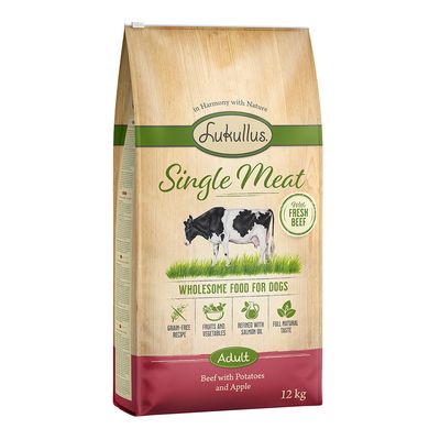 Lukullus Single Meat wołowina adult 12 kg × 2