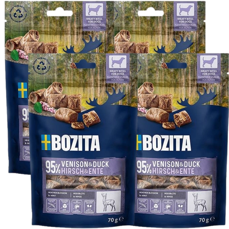 Bozita Meaty Bites dziczyzna, kaczka 70 g × 4