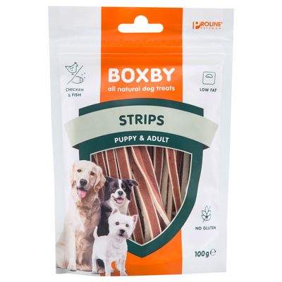 Boxby Strips kurczak, ryba 100 g
