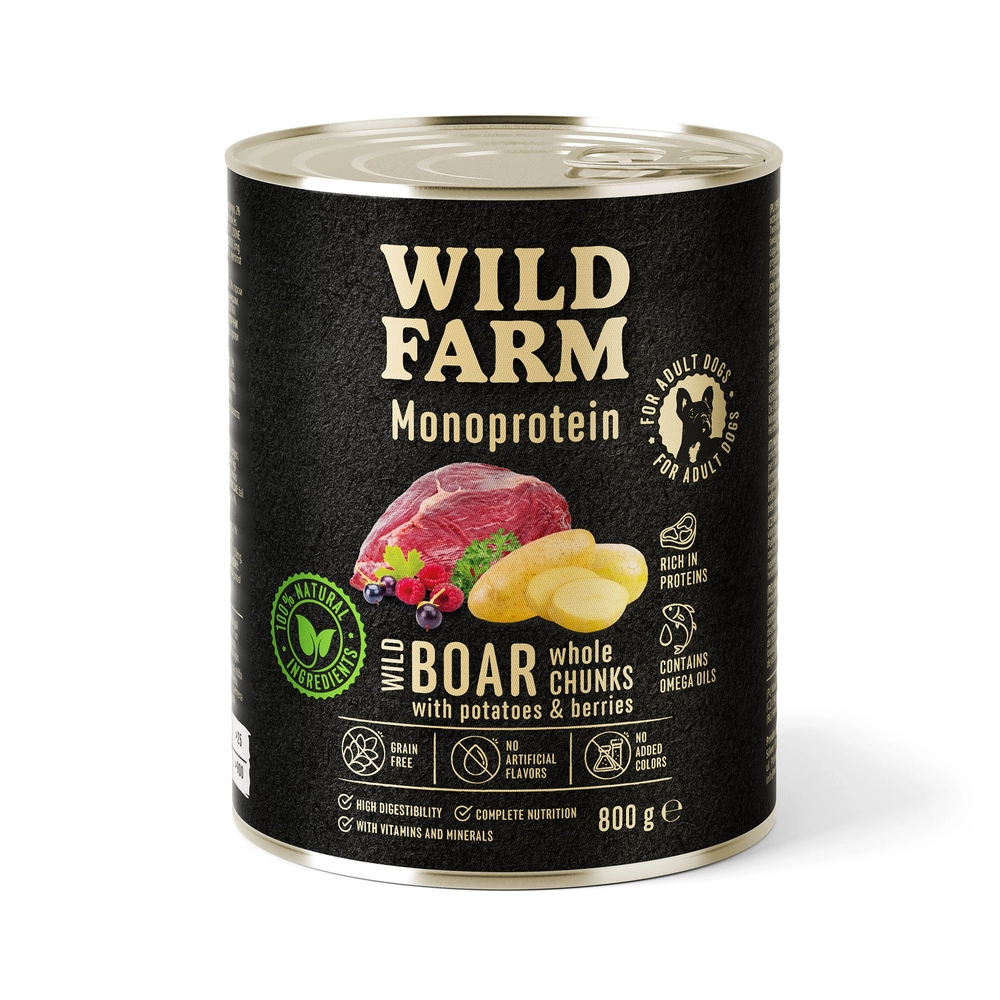 Wild Farm Monoprotein dziczyzna adult 800 g